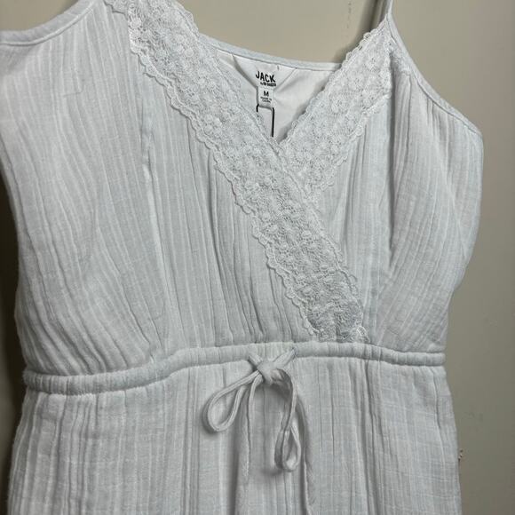 NWT Jack by BB Dakota White Boho Lace Strappy Mini Dress Summer Vacation Medium - Picture 4 of 10